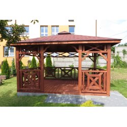 P4 rechteckiger Pavillon 4 x 3 m 12 m2