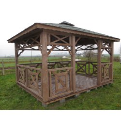 P4 rechteckiger Pavillon 4 x 3 m 12 m2