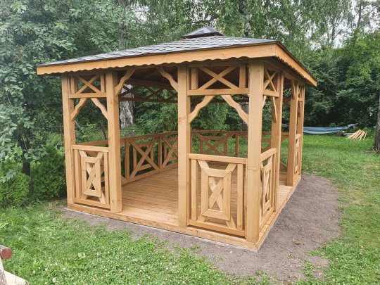 P4 rechteckiger Pavillon 4 x 3 m 12 m2