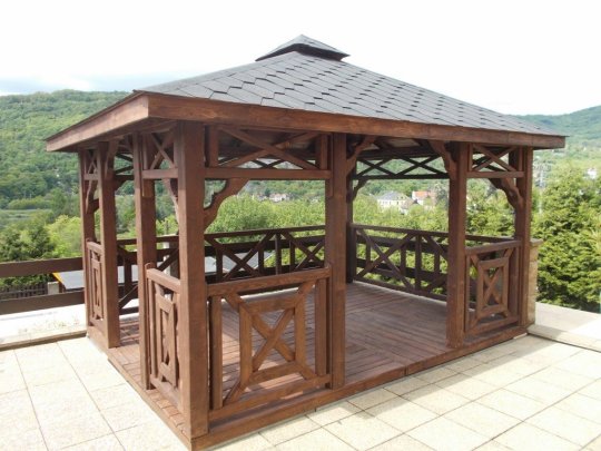 P4 rectangular gazebo 4 x 4 m 16 m2
