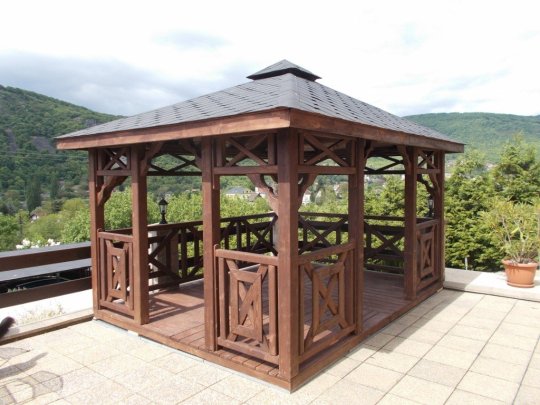 P4 rechteckiger Pavillon 4 x 4 m 16 m2
