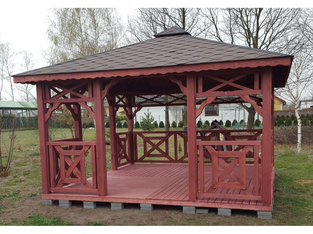 P4 rectangular gazebo 4 x 4 m 16 m2