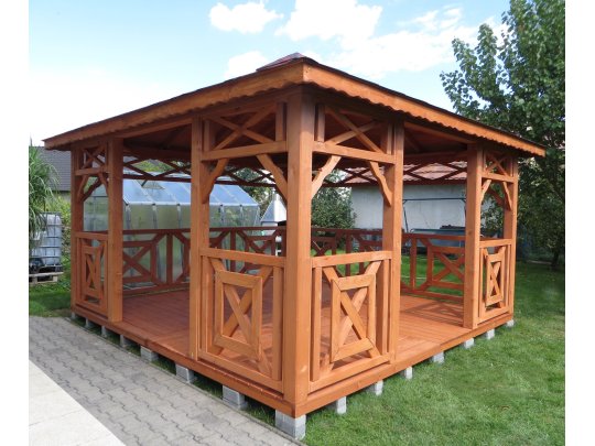 P4 rechteckiger Pavillon 4 x 4 m 16 m2