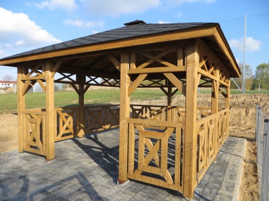 P4 rectangular gazebo 4 x 4 m 16 m2
