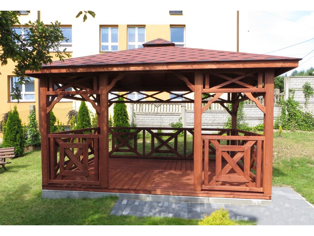 P4 rechteckiger Pavillon 4 x 4 m 16 m2