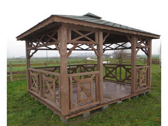 P4 rechteckiger Pavillon 4 x 4 m 16 m2