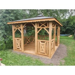P4 rechteckiger Pavillon 4 x 4 m 16 m2