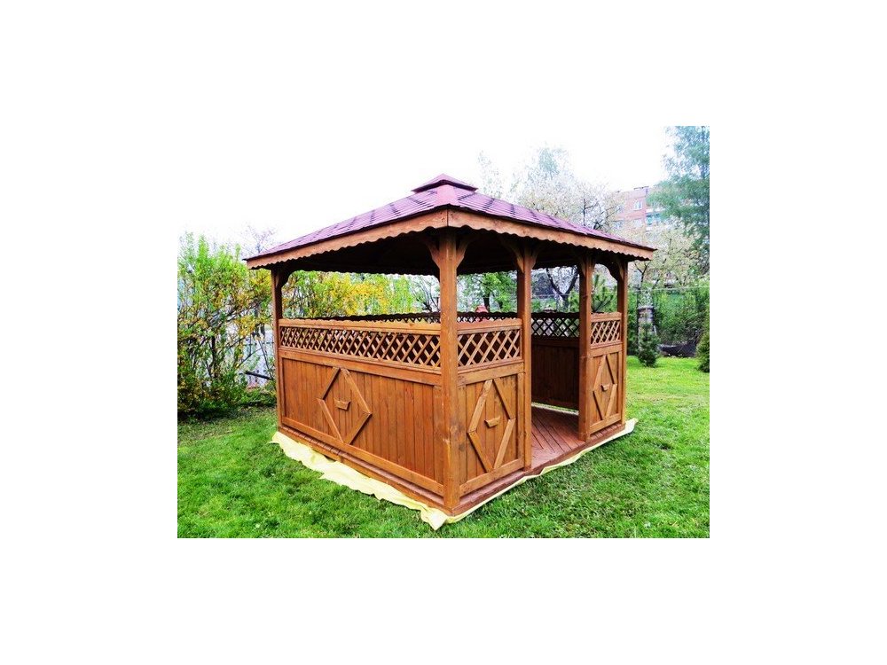 Rechteckiger Pavillon P5 3 x 3m 9m2