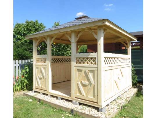 Rechteckiger Pavillon P5 3 x 3m 9m2