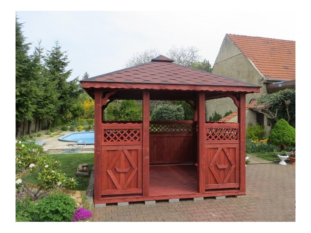 Rechteckiger Pavillon P5 4 x 3 m 12 m2