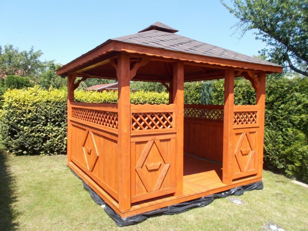 Rechteckiger Pavillon P5 4 x 3 m 12 m2