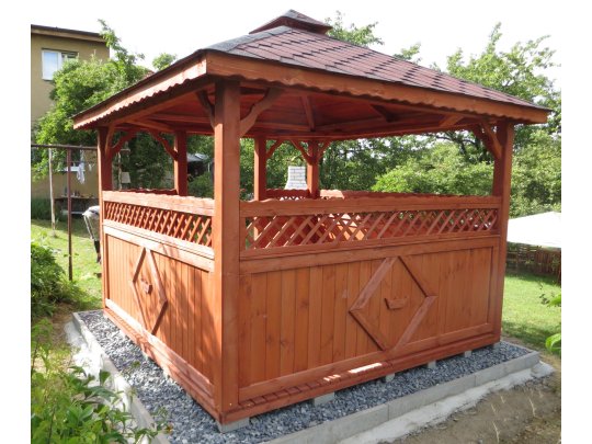 Rechteckiger Pavillon P5 4 x 3 m 12 m2