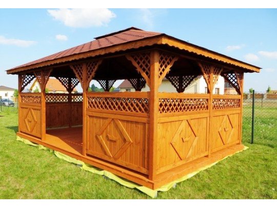 Rechteckiger Pavillon P5 4 x 4 m 16 m2