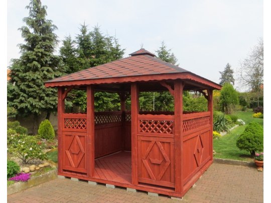 Rechteckiger Pavillon P5 4 x 4 m 16 m2