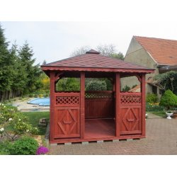 Rechteckiger Pavillon P5 4 x 4 m 16 m2
