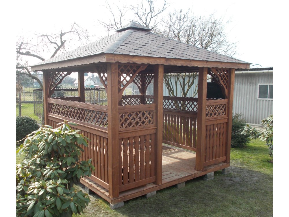Rectangular gazebo P5 4 x 4 m 16 m2