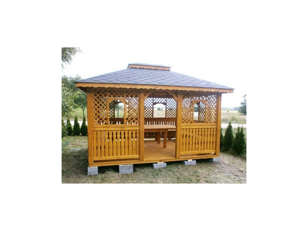 Rechteckiger Pavillon P7 3 x 3 m 9 m2