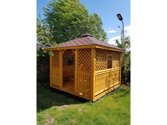 Rechteckiger Pavillon P7 4 x 4 m 16 m2