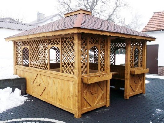 Rechteckiger Pavillon P7a 3 x 3 m 9m2