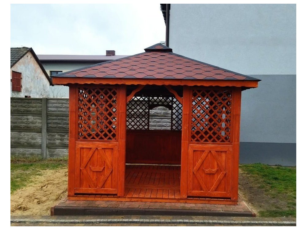 Rechteckiger Pavillon P7a 3 x 3 m 9m2