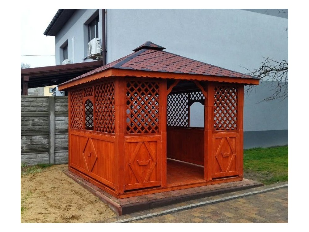 Rechteckiger Pavillon P7a 3 x 3 m 9m2