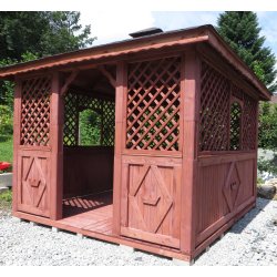 Rechteckiger Pavillon P7a 4 x 3 m 12 m2