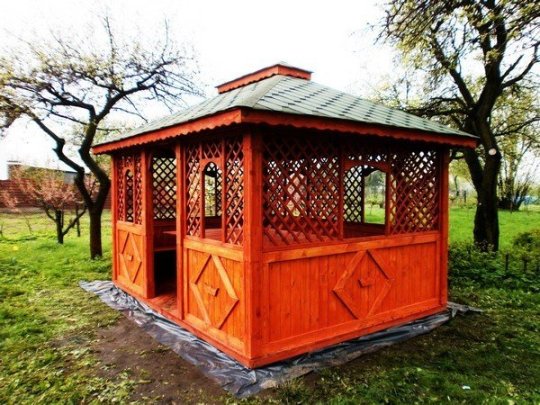 Rechteckiger Pavillon P7a 4 x 3 m 12 m2