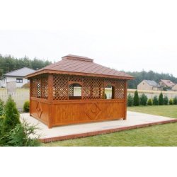 Rechteckiger Pavillon P7a 4 x 3 m 12 m2