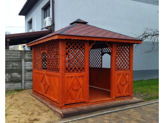 Rechteckiger Pavillon P7a 4 x 3 m 12 m2