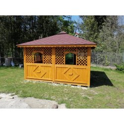 Rechteckiger Pavillon P7a 4 x 3 m 12 m2