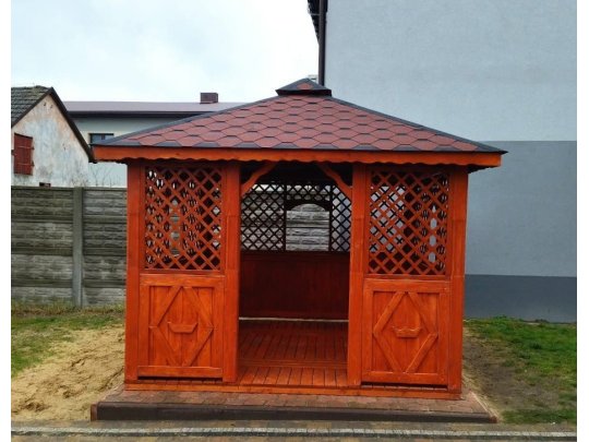 Rechteckiger Pavillon P7a 4 x 4 m 16 m2