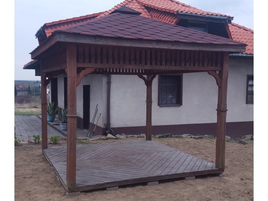 Rechteckiger Pavillon P8 3 x 3 m 9 m2