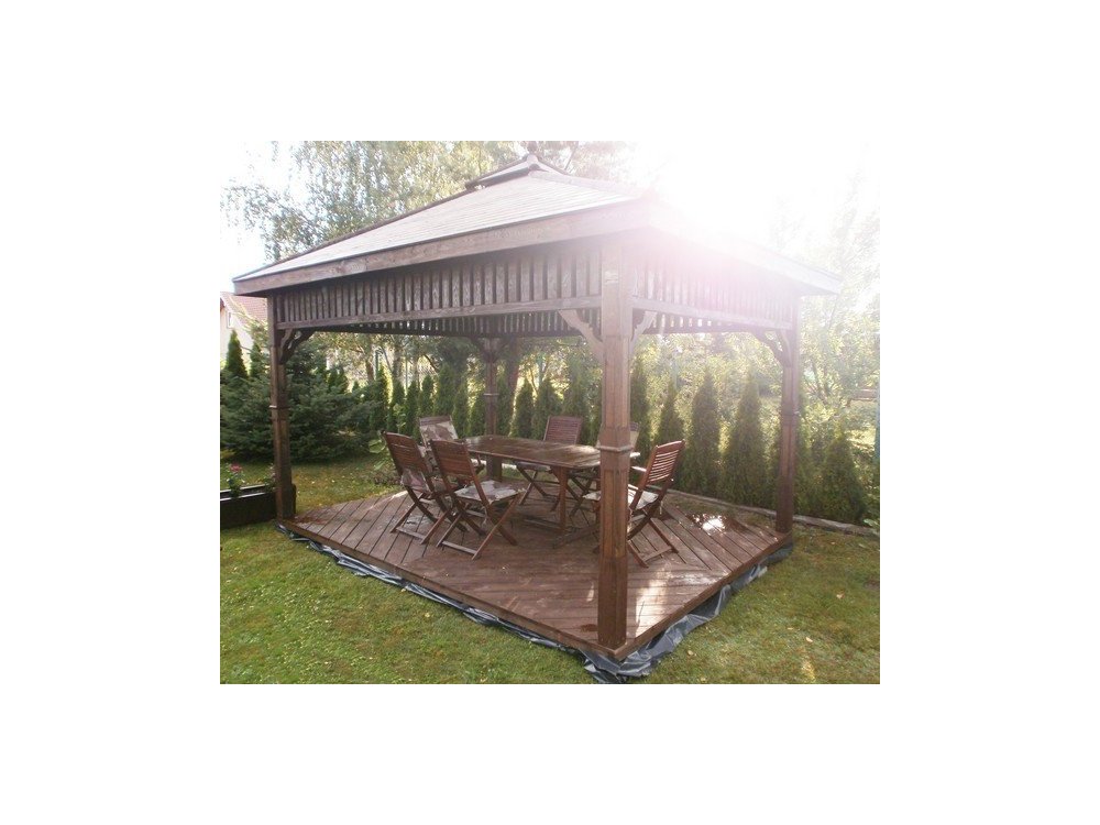 Rechteckiger Pavillon P8 4 x 4 m 16 m2