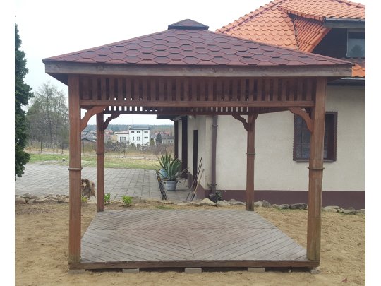 Rechteckiger Pavillon P8 4 x 4 m 16 m2