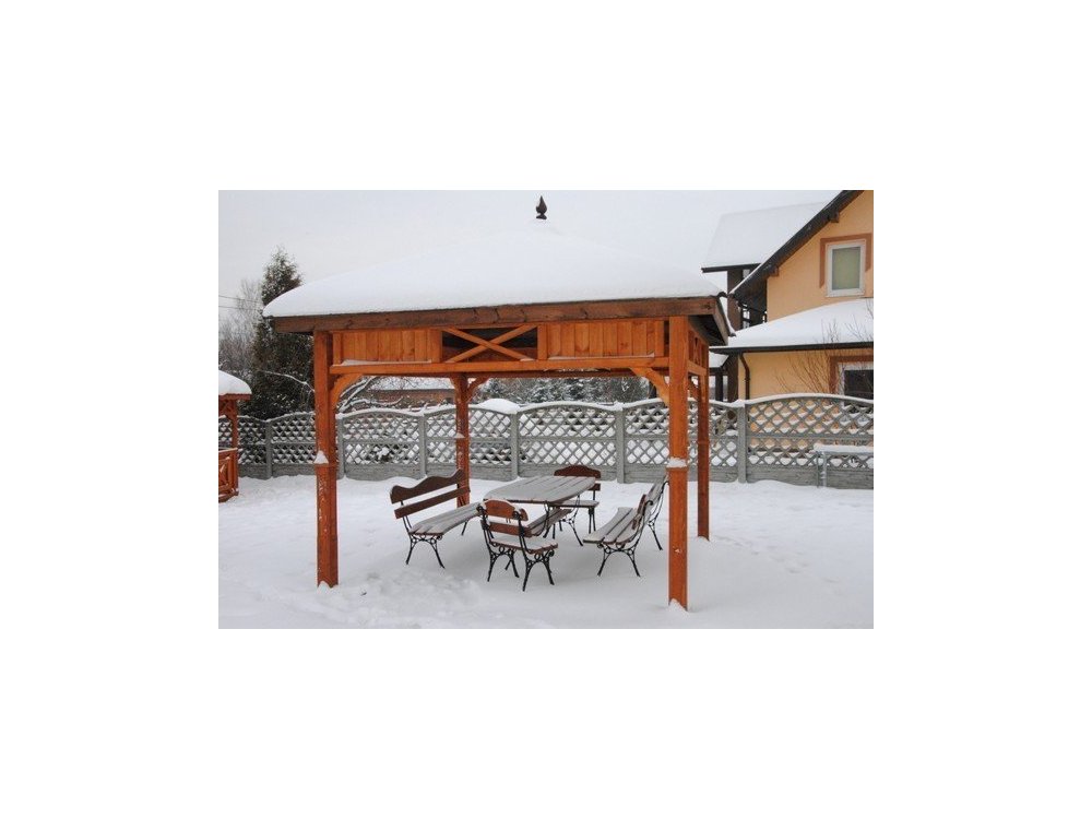 Rechteckiger Pavillon P8a 3 x 3 m 9m2