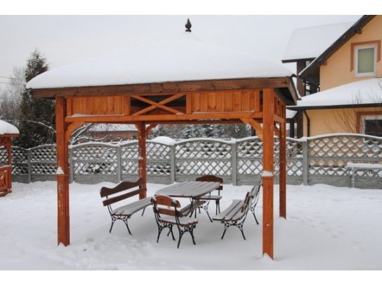 Rechteckiger Pavillon P8a 4 x 3 m 12 m2