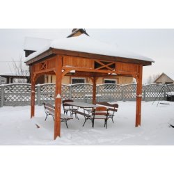 Rectangular gazebo P8a 4 x 4 m 16 m2