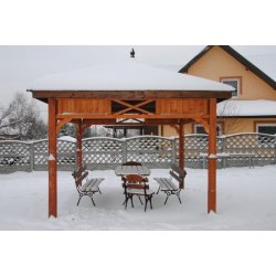 Rechteckiger Pavillon P8a 4 x 4 m 16 m2