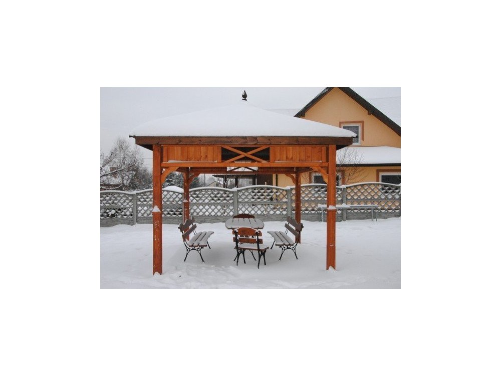 Rectangular gazebo P8a 4 x 4 m 16 m2