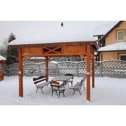 Rectangular gazebo P8a 4 x 4 m 16 m2