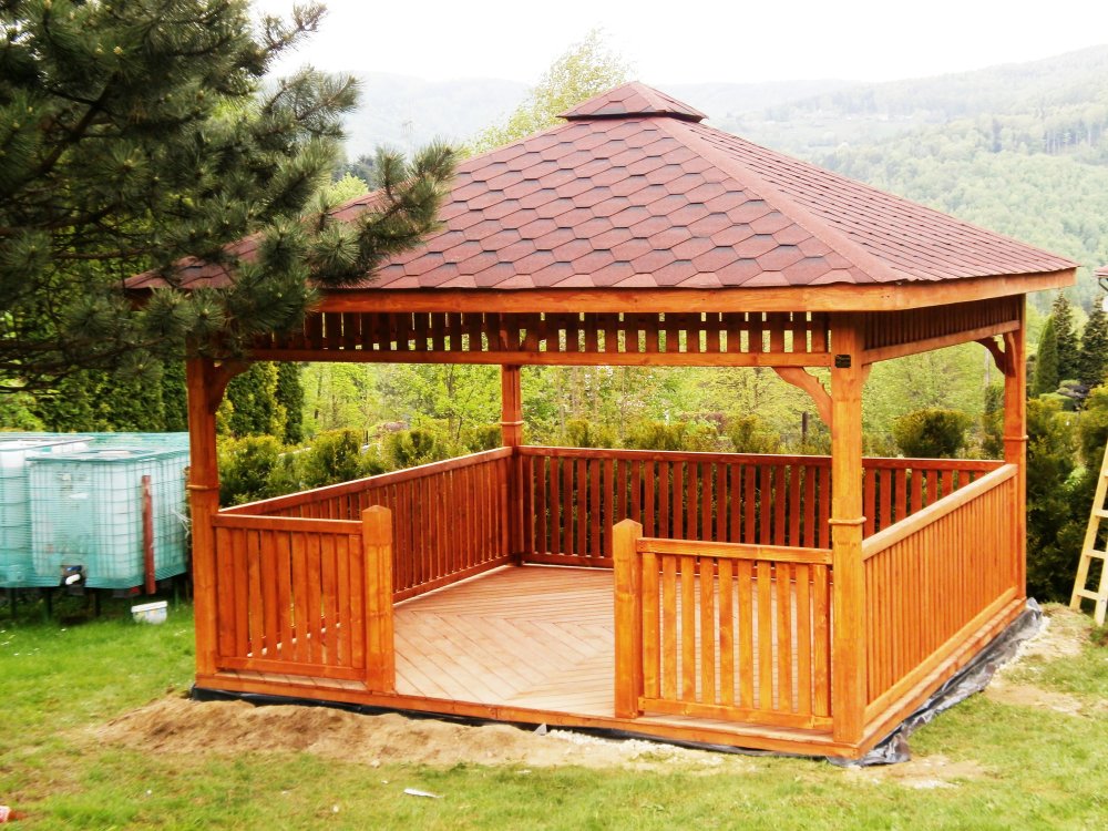 Rectangular gazebo P9 4 x 3 m 12 m2