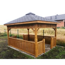 Rechteckiger Pavillon P9 4 x 3 m 12 m2