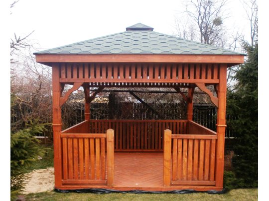 Rechteckiger Pavillon P9 4 x 4 m 16 m2