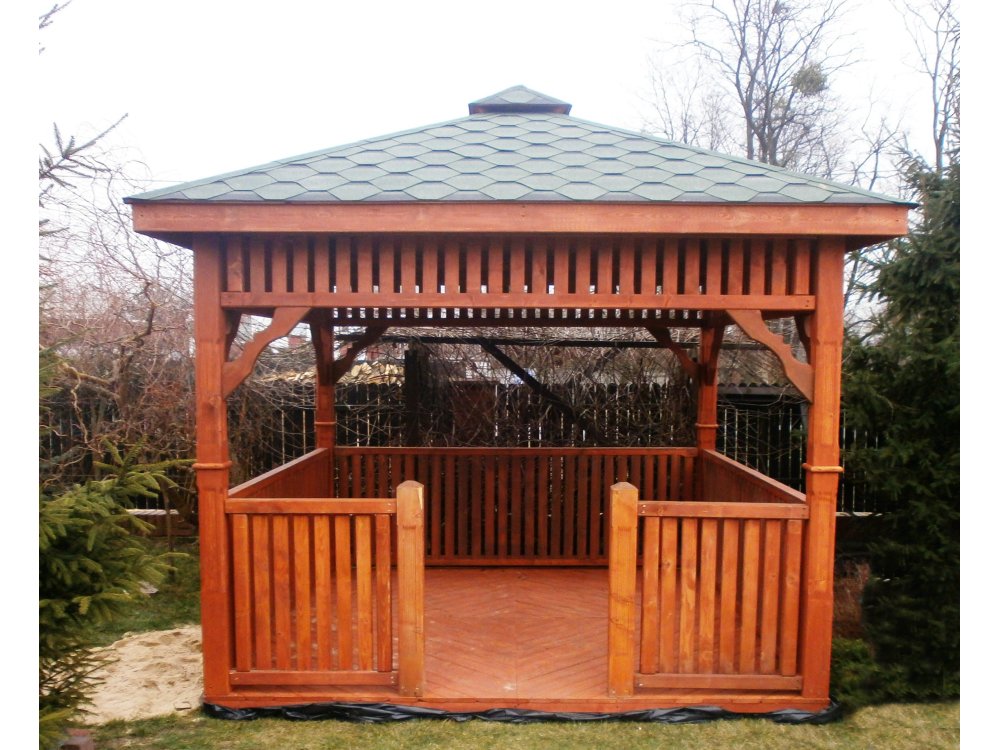 Rechteckiger Pavillon P9 4 x 4 m 16 m2