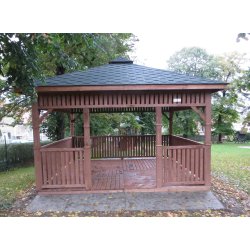 Rechteckiger Pavillon P9 4 x 4 m 16 m2