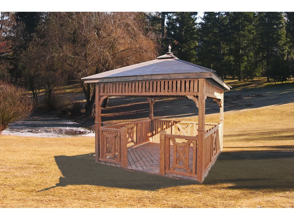 Rectangular gazebo P9b 4 x 3 m 12 m2