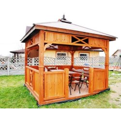 Rechteckiger Pavillon P9c 4 x 4 m 16 m2