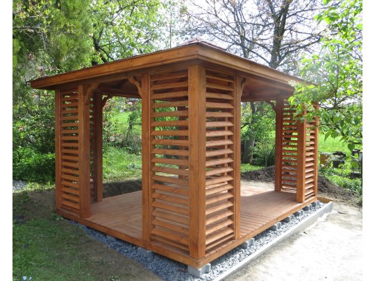 Rechteckiger Pavillon P10 3 x 3 m 9 m2