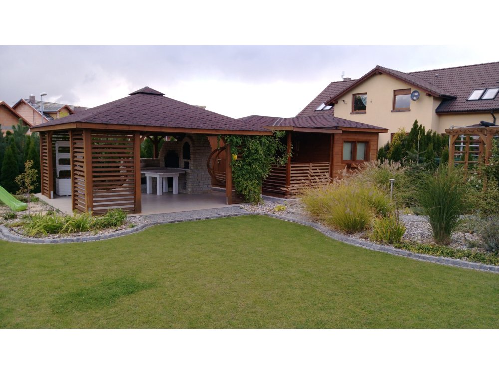 Rechteckiger Pavillon P10 3 x 3 m 9 m2