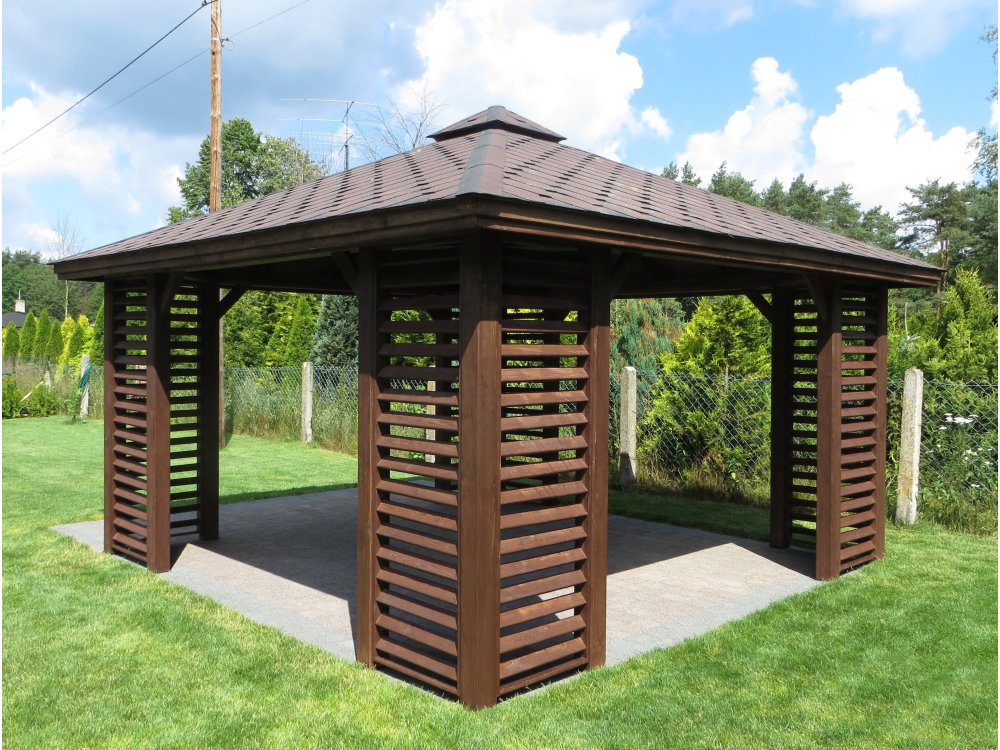 Rechteckiger Pavillon P10 4 x 4 m 16 m2
